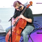 Michael and his cello.   (photo by Danl Blackwood)