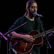 Michael on mandocello and vocal on the new arrangement “Jack’s Playlist.”   (photo by Randy Brown)