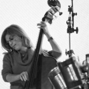 Jeanne Anne playing the bass.   (photo by Danl Blackwood)