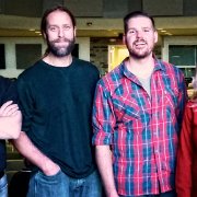 Here they are – the four who played those 100+ instruments in an hour. The Appalachian Christmas Quartet for 2015. (l. to r.) Rob Farmer, Michael Aukofer, Eric Goodman, and Jeanne Anne Aukofer.  They are looking forward to their new recording.  2016 will be a year off from performing as they finish up this new recording.  The current hope/plan is the perform in Elgin, Springfield AND Wichita in 2017. (photo by Betty Horn)