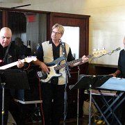 (l. to r.) Ric Barron, Danl Blackwood, and Gary Bisel jammin' for the cocktail hour.