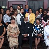 Members of the Rufus Vann Family with Gen. and Mrs. Barfield, Jimmie Johnson, Dale and Anita Cushinberry (far left), Commissioner Chiquita Coggs and A&#39;Jay Scipio of the African-American Affairs Commission.
