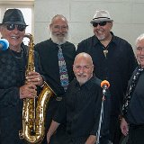 The entertainment for the evening (l. to r.): Jimmy Wilson,  Gary Bisel, David Spritzer, Ric Barron, and  Johnny Isom