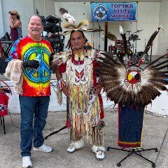 Danl Blackwood - Topeka Blues Society Vice President; Dennis Rodgers - Spirit Dancer