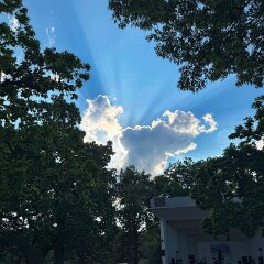 Thanks to some clouds, the temps and humidity seem to be a little cooler.