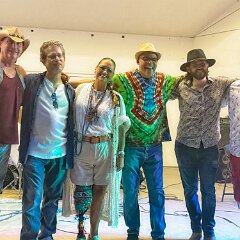 (l. to r.) Mark Nebel (keyboards, vocals); Mick Cook (guitar, vocals); Charline Matheny (lead vocals); Wayne Leek (drums, vocals); Steve Cook (lead guitar, vocals), Antuan Hamilton - bass