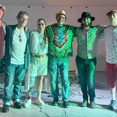(l. to r.) Mark Nebel (keyboards, vocals); Mick Cook (guitar, vocals); Charline Matheny (lead vocals); Wayne Leek (drums, vocals); Steve Cook (lead guitar, vocals), Antuan Hamilton - bass