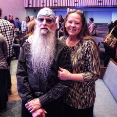Here with Dave is my sister Patti Blackwood (right) who shot all the pics.